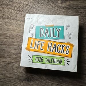 Eterna 2026 Daily Life Hacks Calendar - Green and Orange